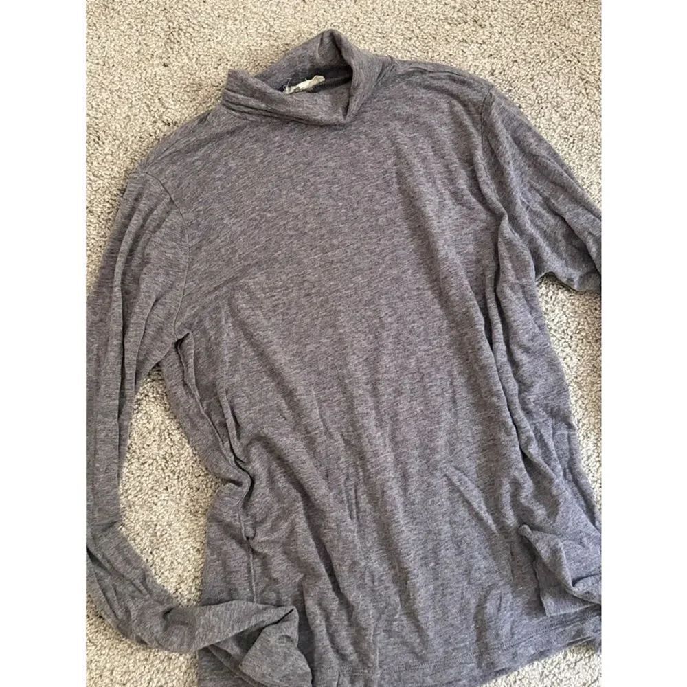 Madewell Gray Knit Turtleneck Top